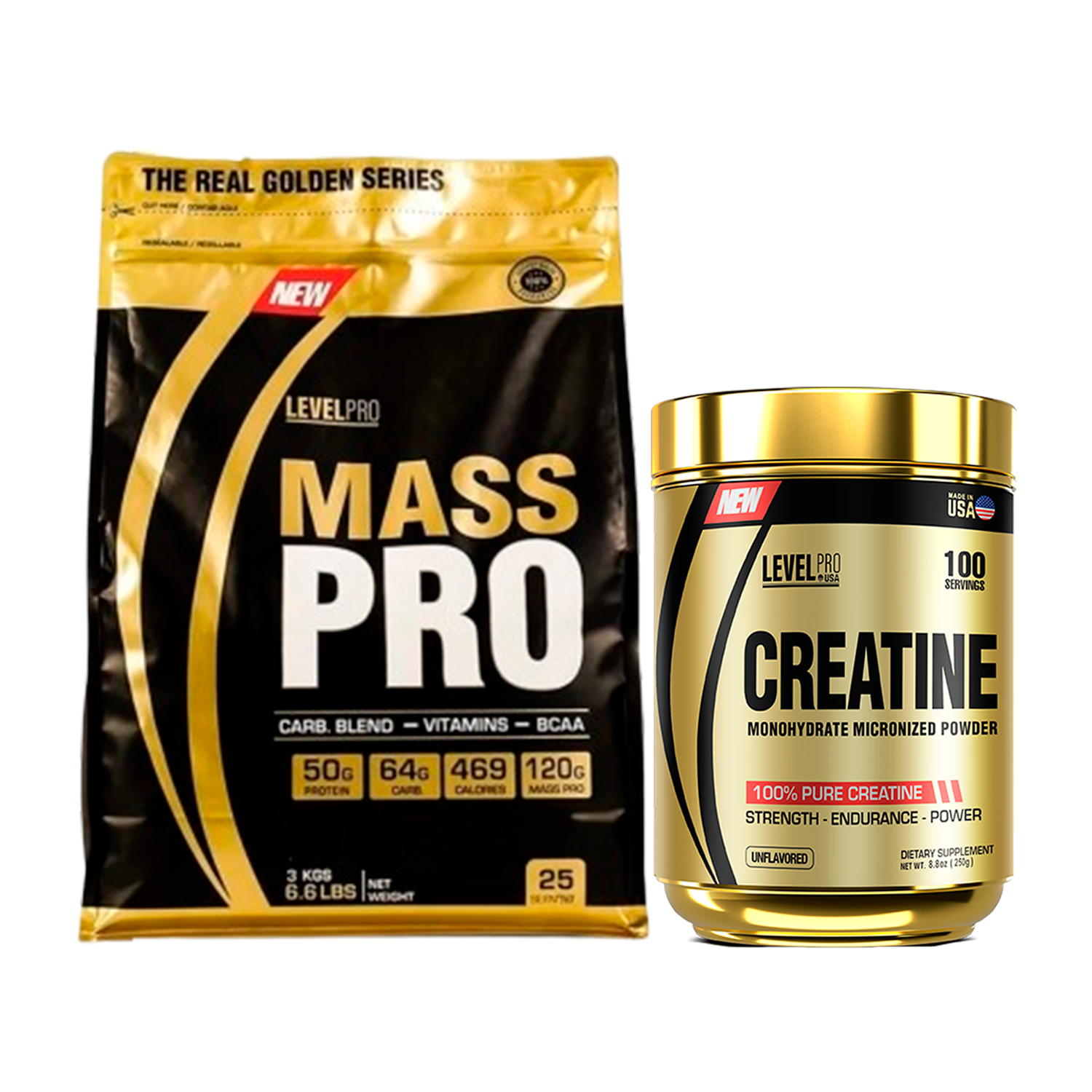PACK Mass Pro Level Pro + Creatina Level Pro