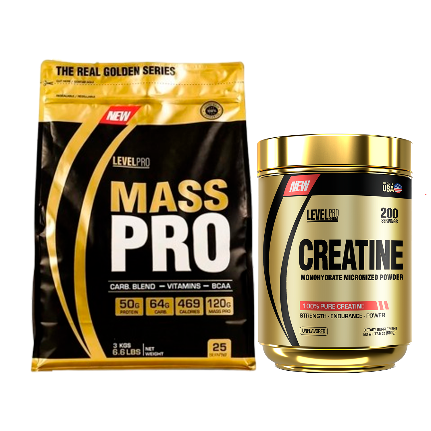 PACK Mass Pro Level Pro + Creatina Level Pro