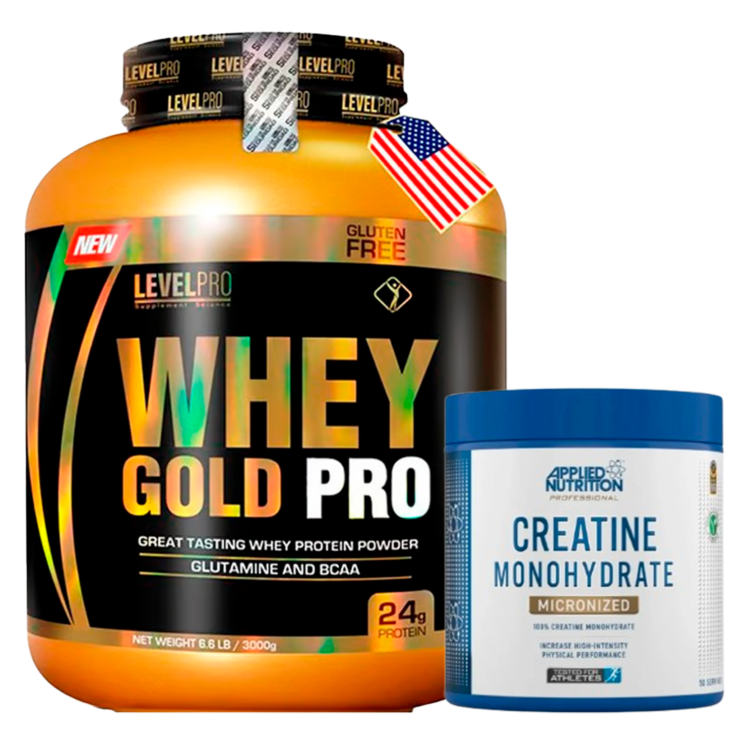 PACK Whey Gold Pro Level Pro + Creatina Applied Nutrition