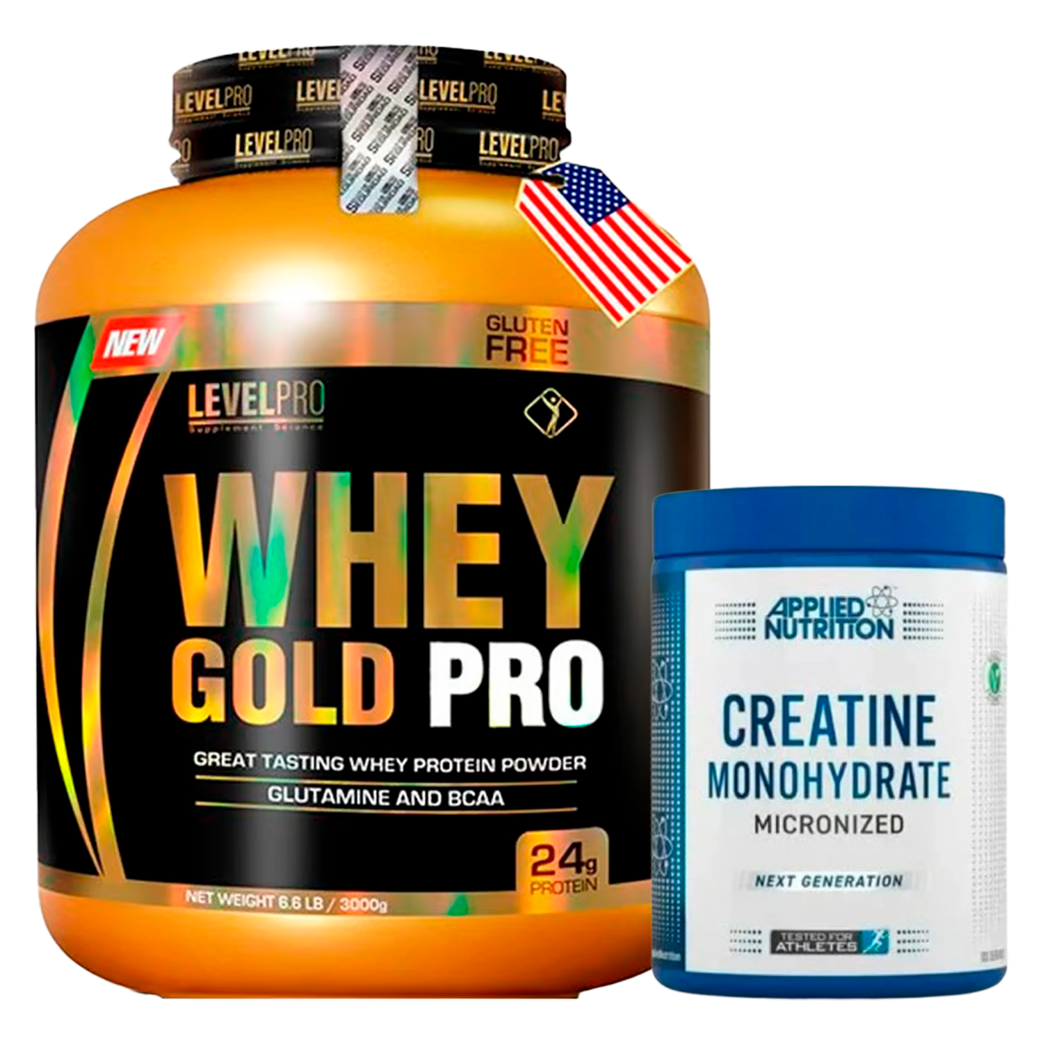 PACK Whey Gold Pro Level Pro + Creatina Applied Nutrition