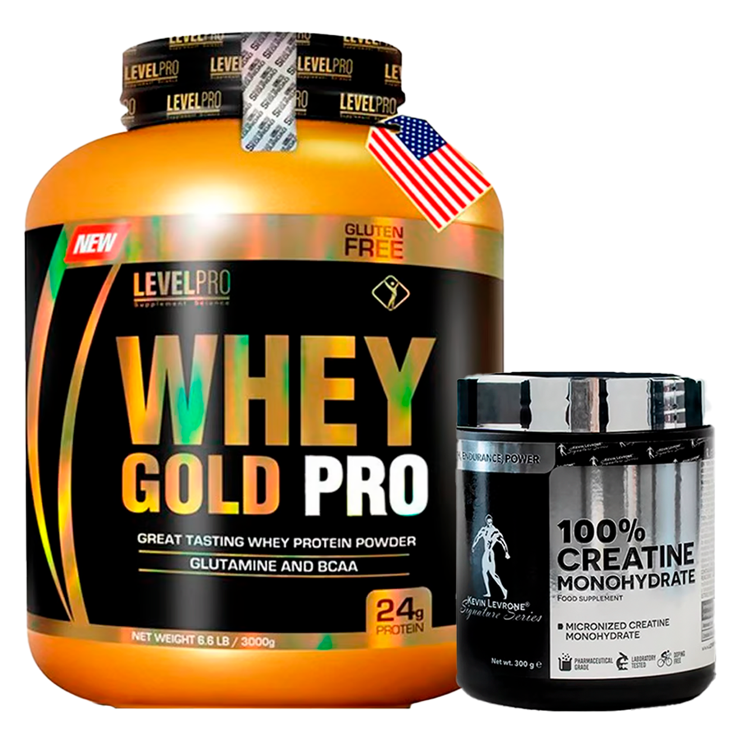PACK Whey Gold Pro Level Pro + Creatina Kevin Levrone