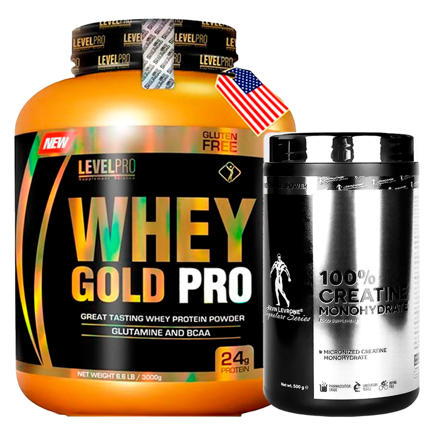 PACK Whey Gold Pro Level Pro + Creatina Kevin Levrone