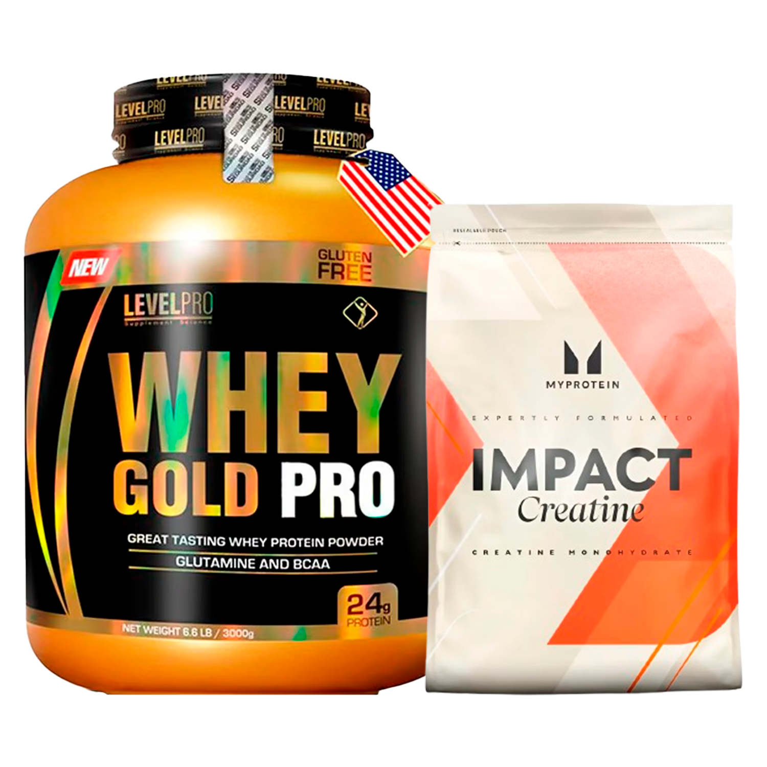 PACK Whey Gold Pro Level Pro + Creatina My Protein