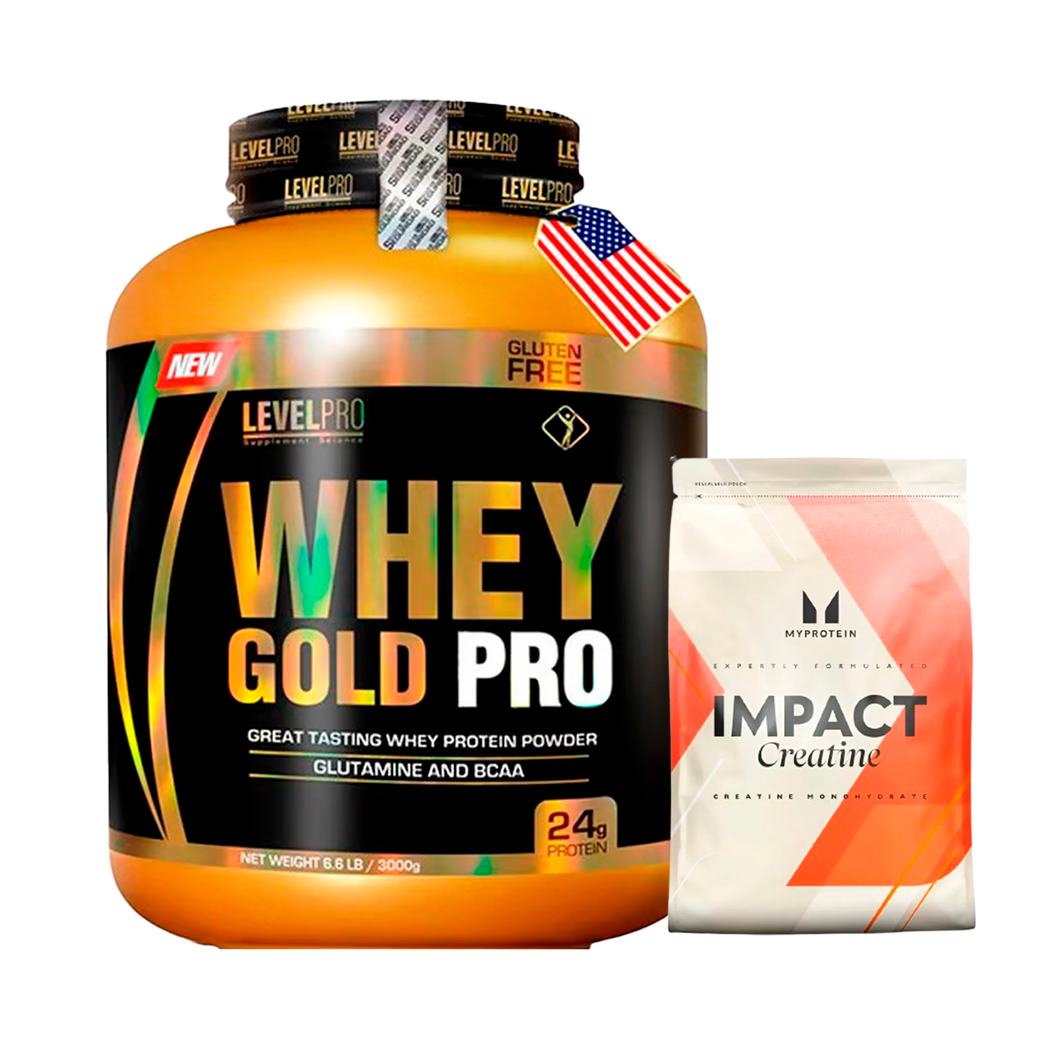 PACK Whey Gold Pro Level Pro + Creatina My Protein