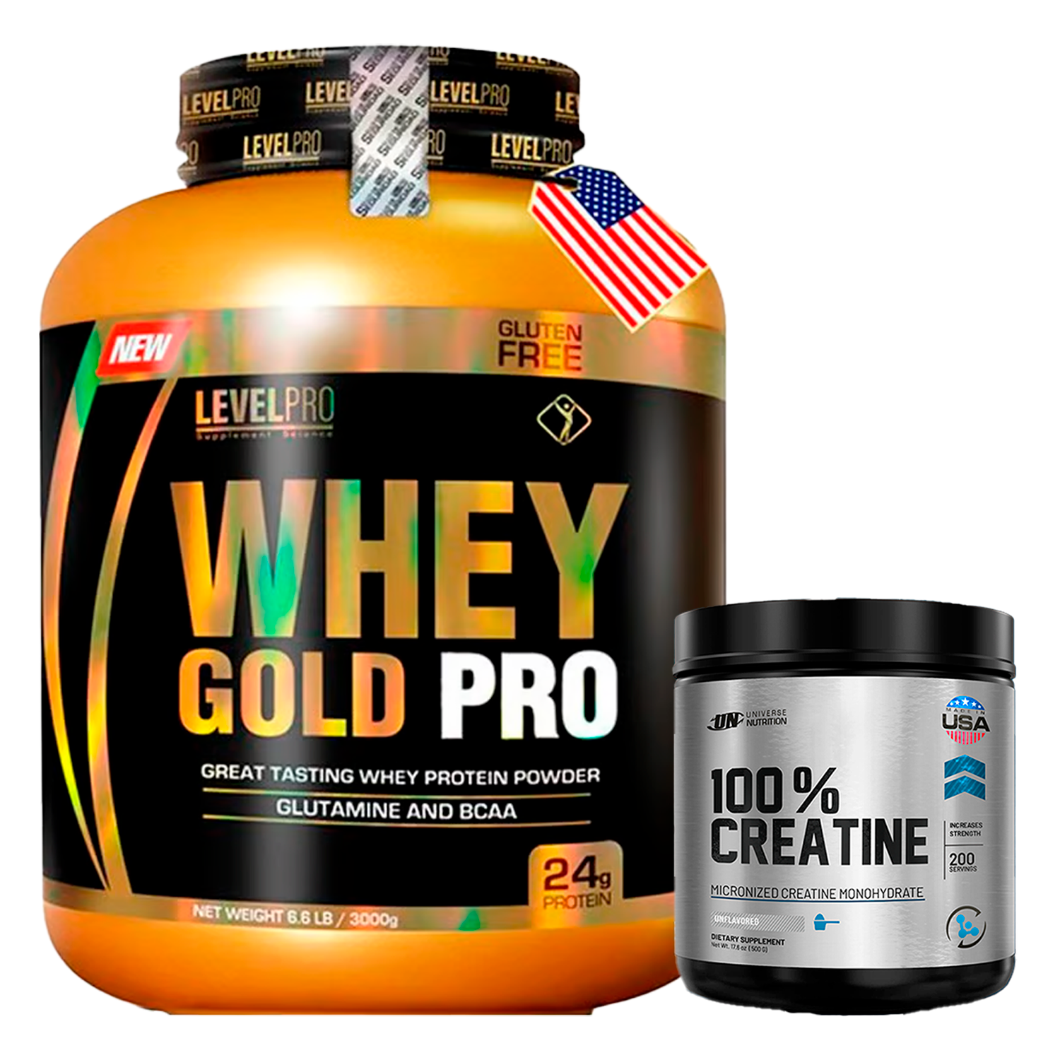 PACK Whey Gold Pro Level Pro + Creatina Universe Nutrition